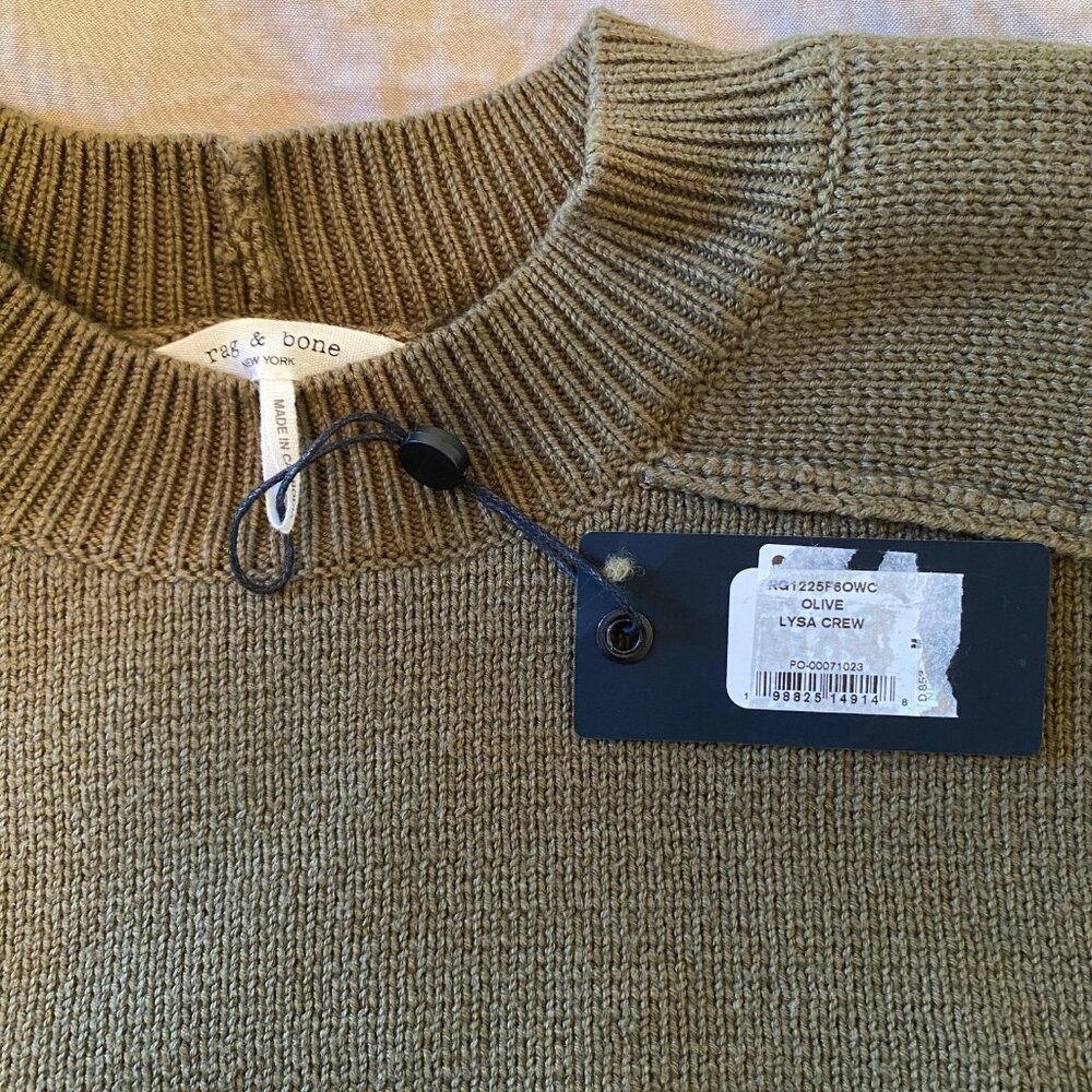 NWT Rag & Bone - Lysa Cropped Sweater - Olive - Medium
